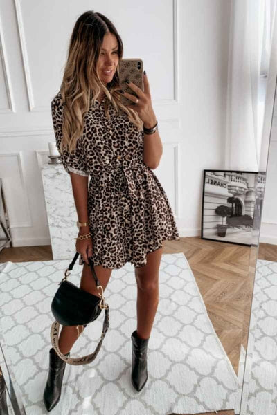 Leopard print shop belt outfit