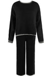 Black Knitted Lounge Set Front 