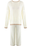 Cream Knitted Lounge Set Front 