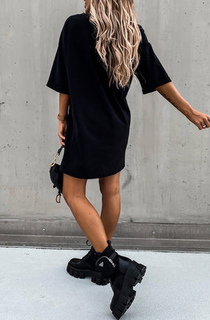 Beckie Black tunic T-Shirt Dress