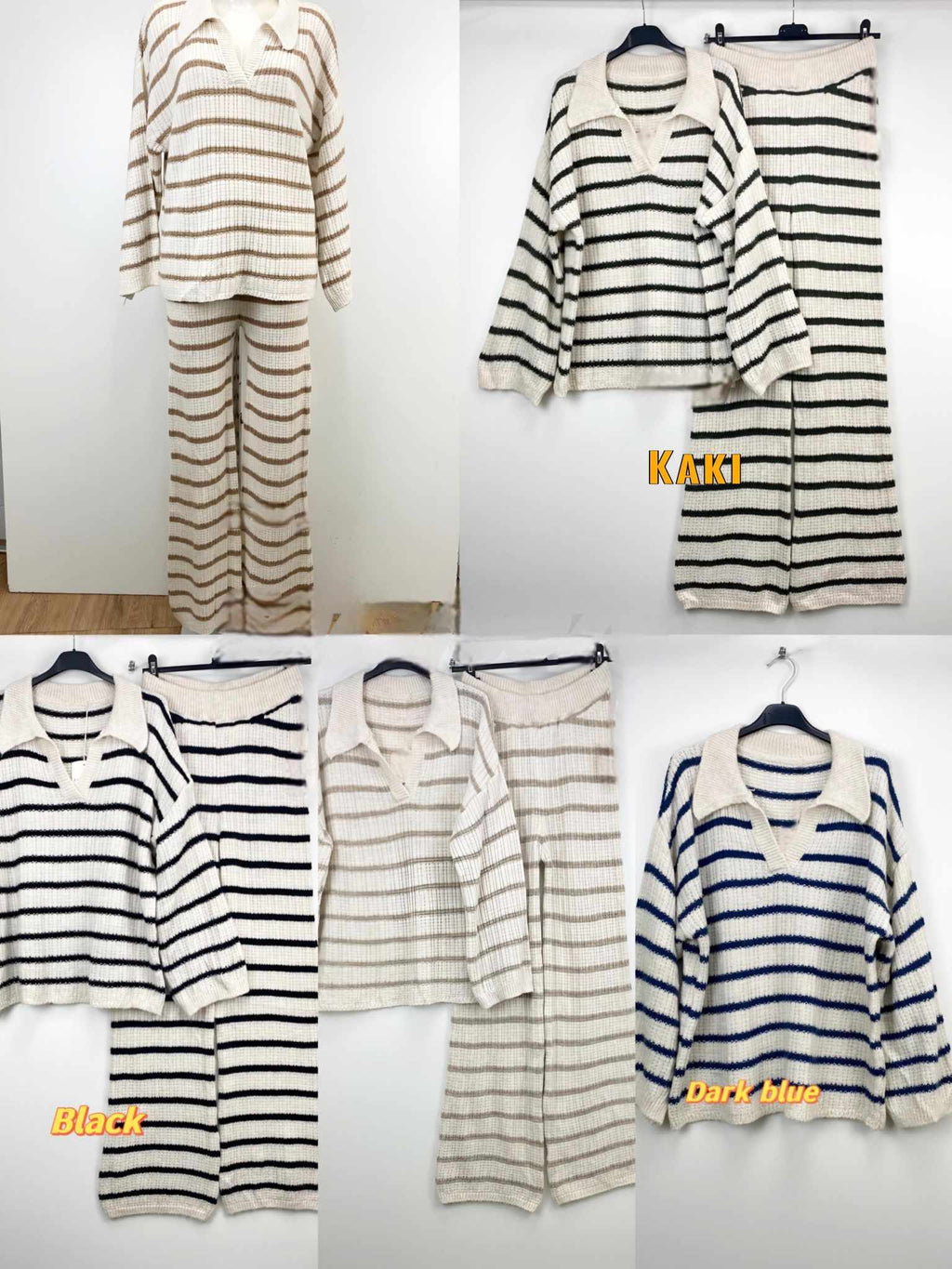 Laura  Stripe 2 Piece Knitted Lounge Set