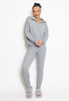 Grey Knitted Loungewear Set Front