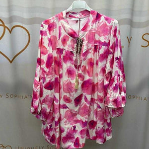 Aimee Long Sleeve Pattern Blouse | Uniquely Sophia's