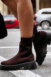 CHUNKY SOLE SOCK ANKLE BOOTS | Uniquely Sophia's