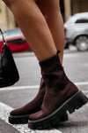 CHUNKY SOLE SOCK ANKLE BOOTS | Uniquely Sophia's