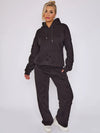 Black Embroidered Cross Hooded Tracksuit