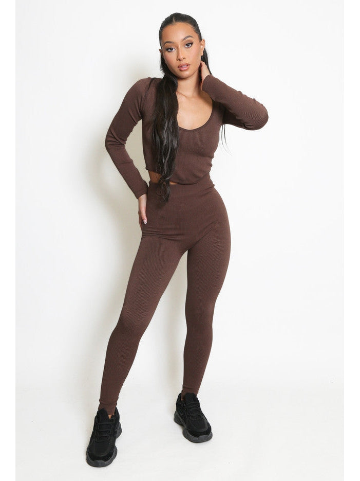 High Waist  Thick Ribbed Leggings | Uniquely Sophia's