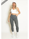 Grey High Quality High  Waisted Thick  Ribbed Leggings | Uniquely Sophia's