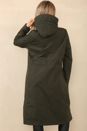 Reversable Long Length Lightweight Hooded Raincoat