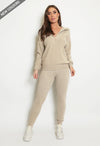 Knitted  Loungewear  Set With Half Zip