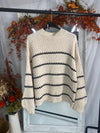 Beige Slouch Fit Pattern Jumper 