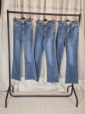 Skinny Flare Stretch comfort Fit Blue Denim Jean