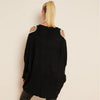 Pearl Heart Detail Cold Shoulder Jumper