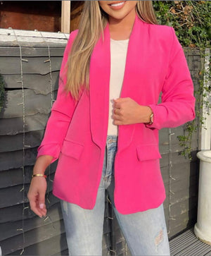 London ruched sleeve blazer | Uniquely Sophia's