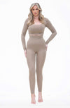 Soft ribbed long sleeve co ord