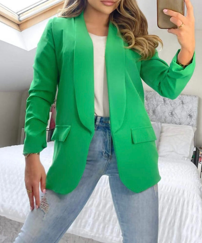 Extra colours ruched sleeve london blazer | Uniquely Sophia's