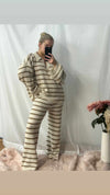Laura  Stripe 2 Piece Knitted Lounge Set
