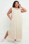 Cannes curve Maxi Dress With Pockets | Uniquely Sophia's