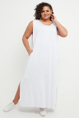 Cannes curve Maxi Dress With Pockets | Uniquely Sophia's