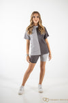 Ribbed oversized T-Shirt and Shorts Co-Ord set | Uniquely Sophia's