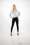 Grey high Neck Cable Knit Jumper
