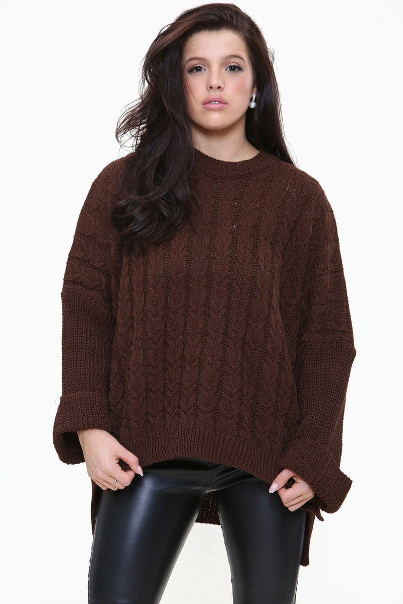Oversized Knitted Batwing Jumper