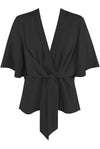 Black Kimono Knot Top | Uniquely Sophia's