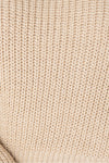 Turtleneck Beige Rib Knit Jumper | Uniquely Sophia's