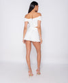 Broderie Anglaise Bardot Ruched Front Tie Detail Co Ord Set | Uniquely Sophia's