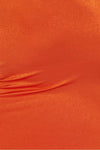 Burnt Orange Stretch Satin Strappy Bodycon Mini Dress | Uniquely Sophia's
