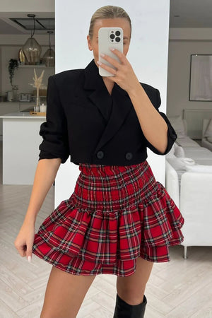 checked rara skirt