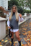 Grey Cable Knit Sleeveless Jumper