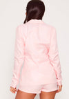 Button Front Blazer Pink
