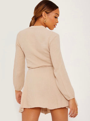 Cheesecloth Belted Shirt Dress | Uniquely Sophia's