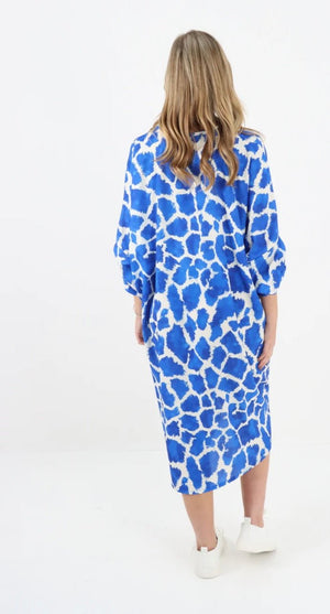 Animal print twist front midi