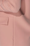 Nude Lapel Detail Ruched Sleeve Blazer | Uniquely Sophia's