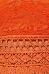Orange Lace Crochet Trim Strappy Crop Top