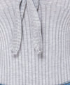 Grey Tie Front Rib Knit Bodysuit | Uniquely Sophia's