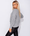 V Neck Ruching Detail Tie Up Jumper by uniquely-sophias